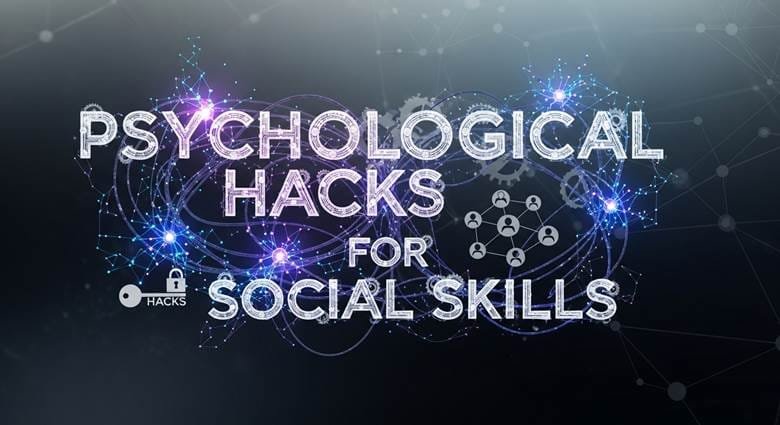 Person observing another person in conversation with visible cues highlighted: eyes, hands, posture, and personal space zones